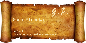 Gern Piroska névjegykártya