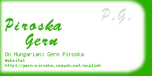 piroska gern business card
